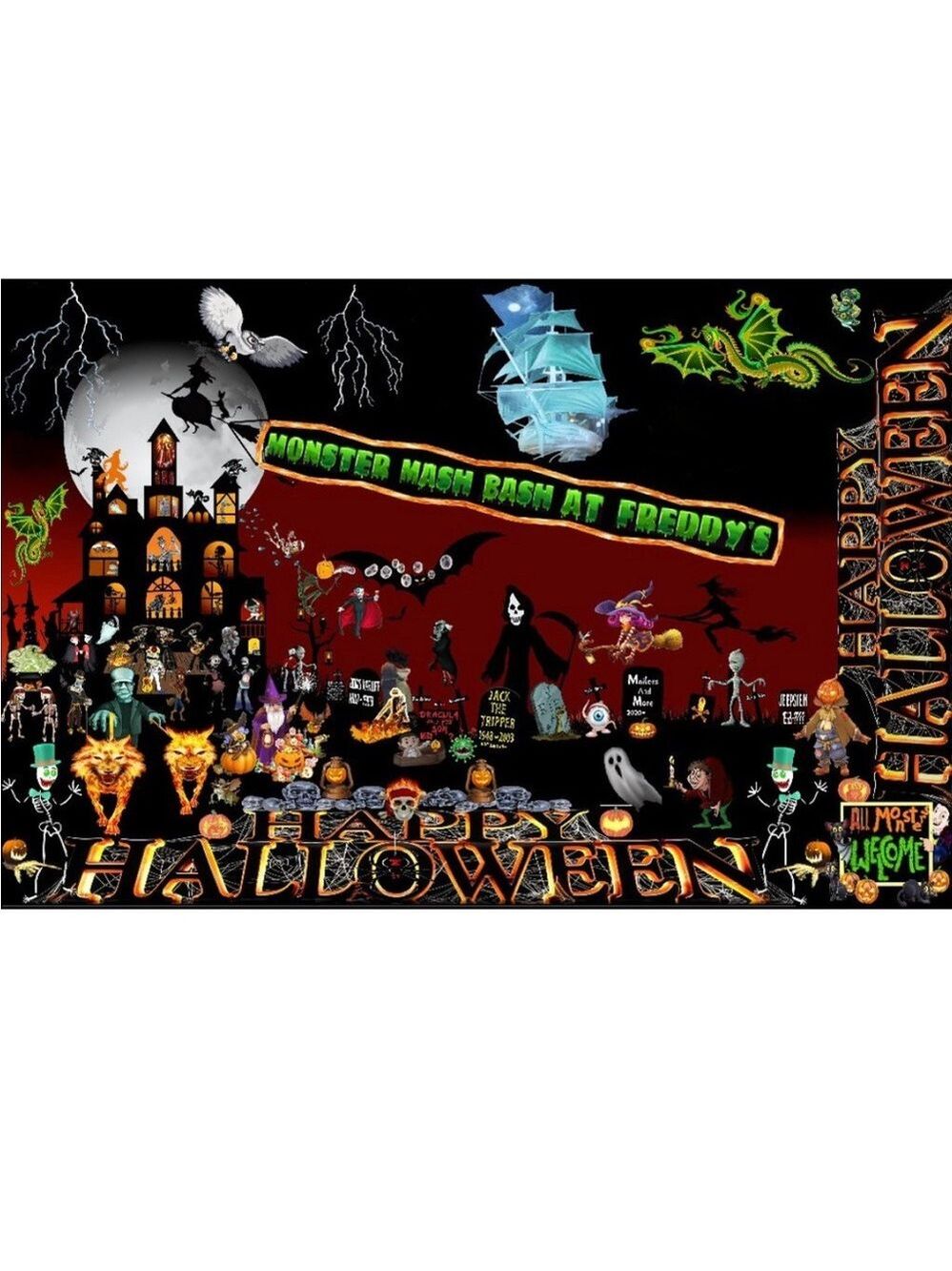 50 10x13 Poly Mailers Halloween Shipping Envelopes PRICE IS FIRM MONSTER Fall - Picture 5 of 8